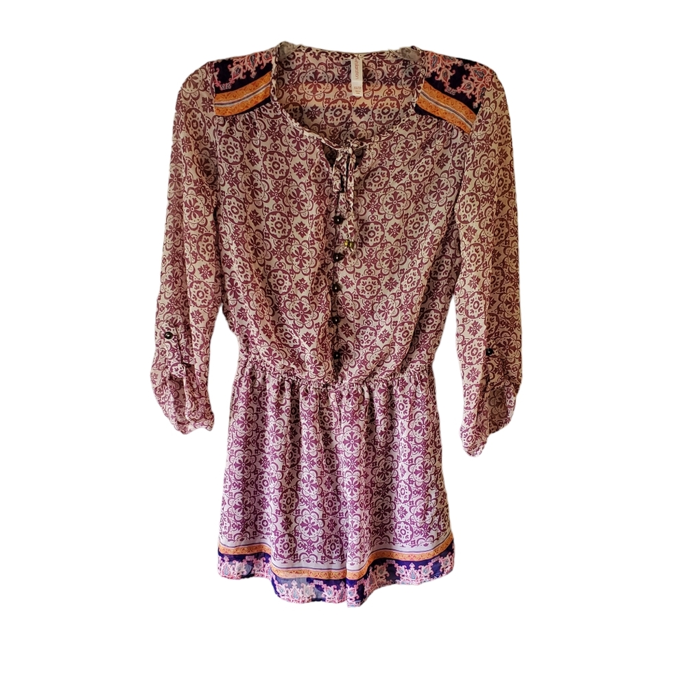 Xhilaration Women’s Long Sleeve Shorts Romper Size X-Small